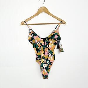 Juniors Volcom Had Me At Aloha One Piece Swim Suit Size XS